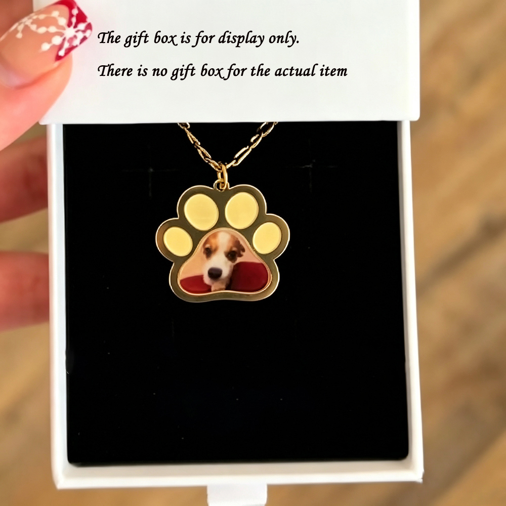 Name Necklace Custom - 개인화 된 애완 동물 발 색깔