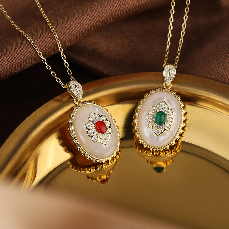 Birth Flower Necklace - 여성 패션 라이트 럭셔리 플라워 펜던트