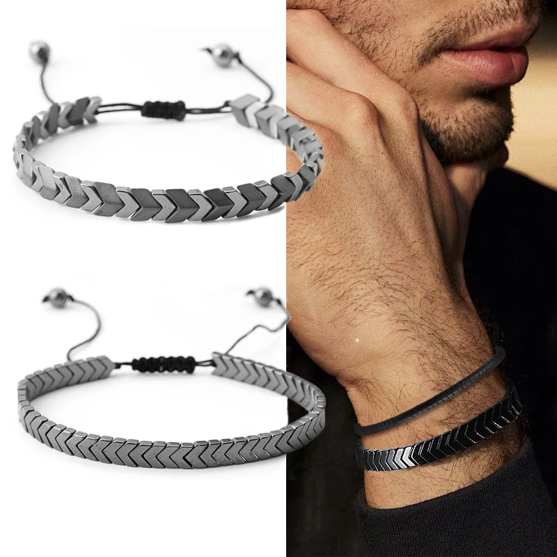 Coordinates Bracelet - 패션 적철광 팔찌 에너지 피트니스 건강