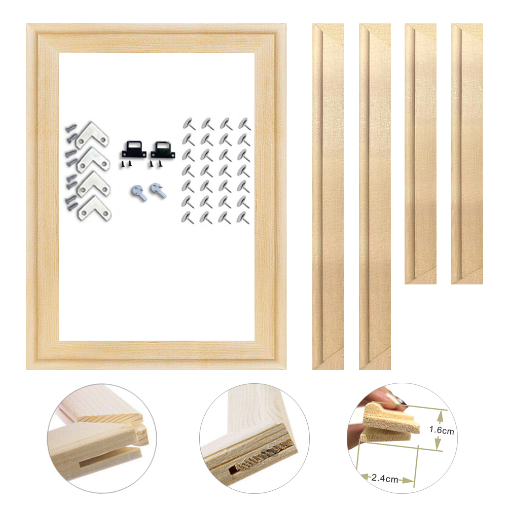 Engraved Wood Frame - 30x40 50x70 70x100cm 캔버스 프레임 나무