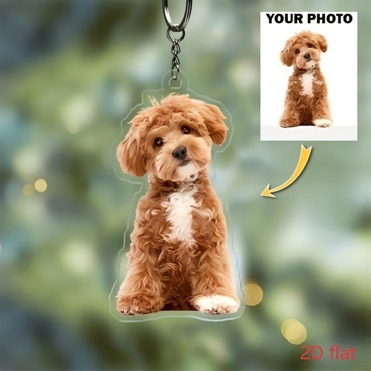 Pet Portrait Custom - 맞춤형 사진 키체인 – 개인 맞춤형