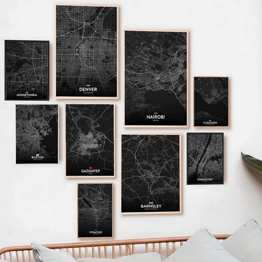 Custom Map Poster - 파리 런던 뉴욕 맞춤형 도시 지도