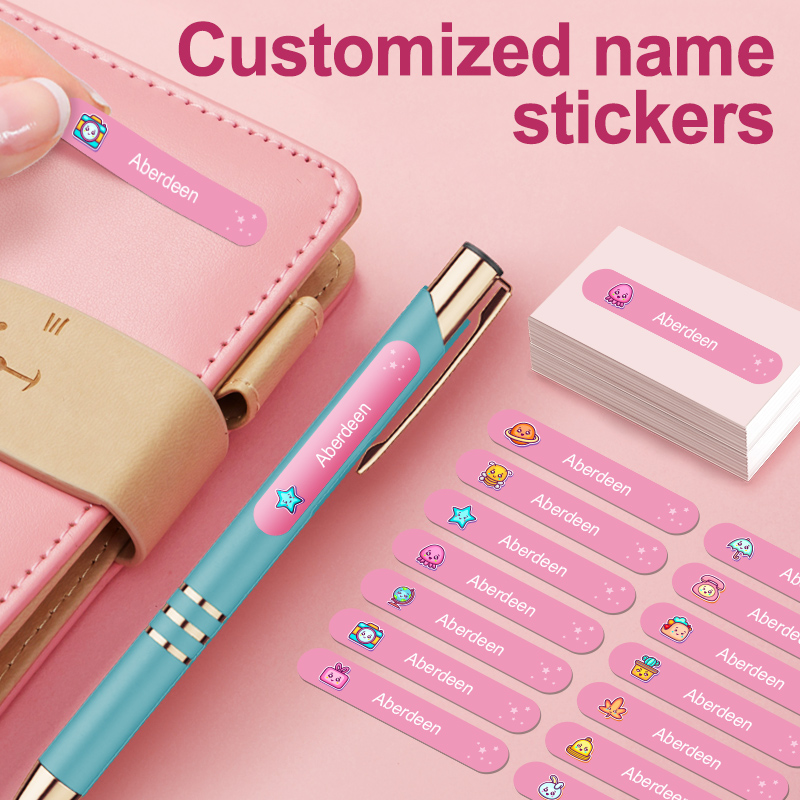 Personalized Name Box - 학교 물병 및 도시락용 개인 맞춤형