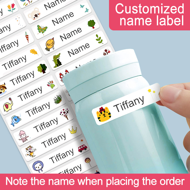Personalized Name Box - 어린이 병, 도시락 및 공예품용 맞춤형