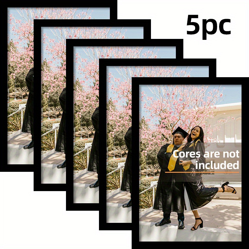 Engraved Wood Frame - 5피스 세트 A4 블랙 우드 포토
