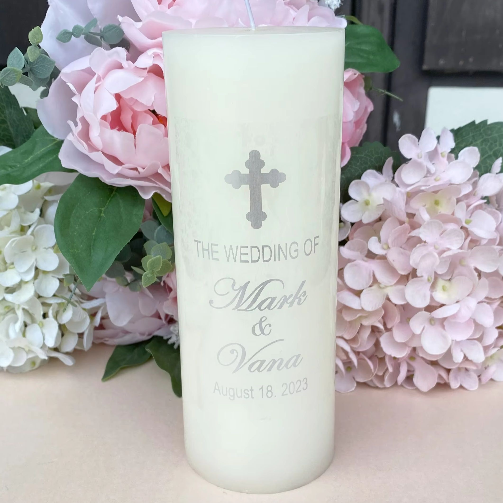 Personalised Candle Label - 실버 개인화 된 촛불 장식 스티커