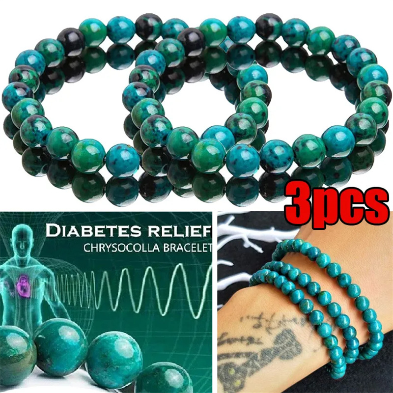 Coordinates Bracelet - Chrysocolla 공작석 팔찌 여성 남성 천연석