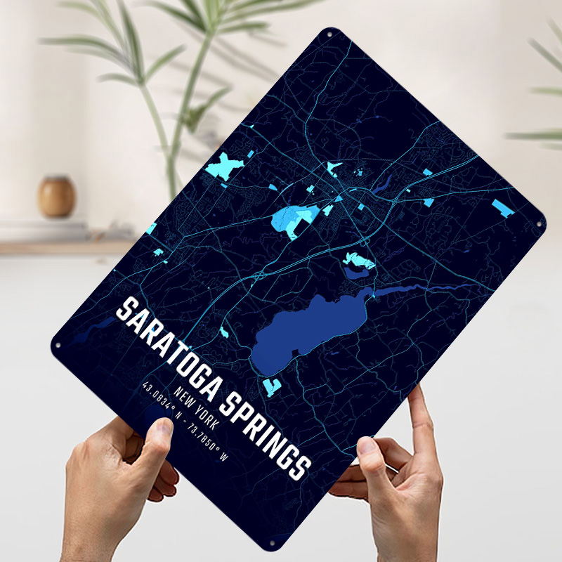 사라토가 스프링스 미드나잇 시티 맵 포스터 맞춤형 빈티 - Custom Map Poster 리뷰 및 가격