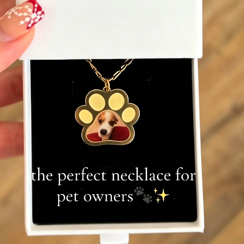 개인화 된 애완 동물 발 색깔 인쇄 사진 목걸이 스테인 - Name Necklace Custom 리뷰 및 가격