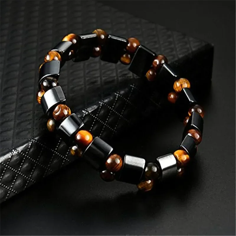 남성과 여성을위한 천연 석재 더블 레이어 타이거 아이  - Coordinates Bracelet 리뷰 및 가격
