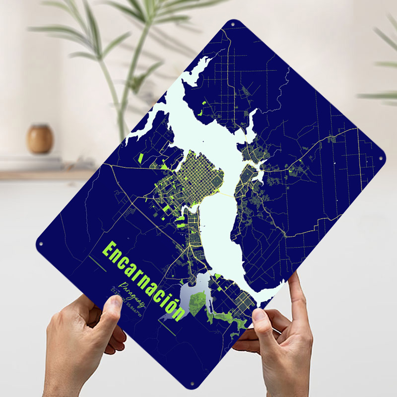 엔카르나시온 데코레이션 홈 데코 아이템 파라과이 도시  - Custom Map Poster 리뷰 및 가격