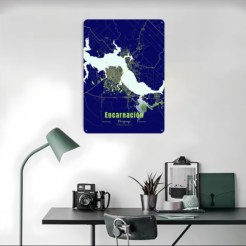 엔카르나시온 데코레이션 홈 데코 아이템 파라과이 도시  - Custom Map Poster 리뷰 및 가격