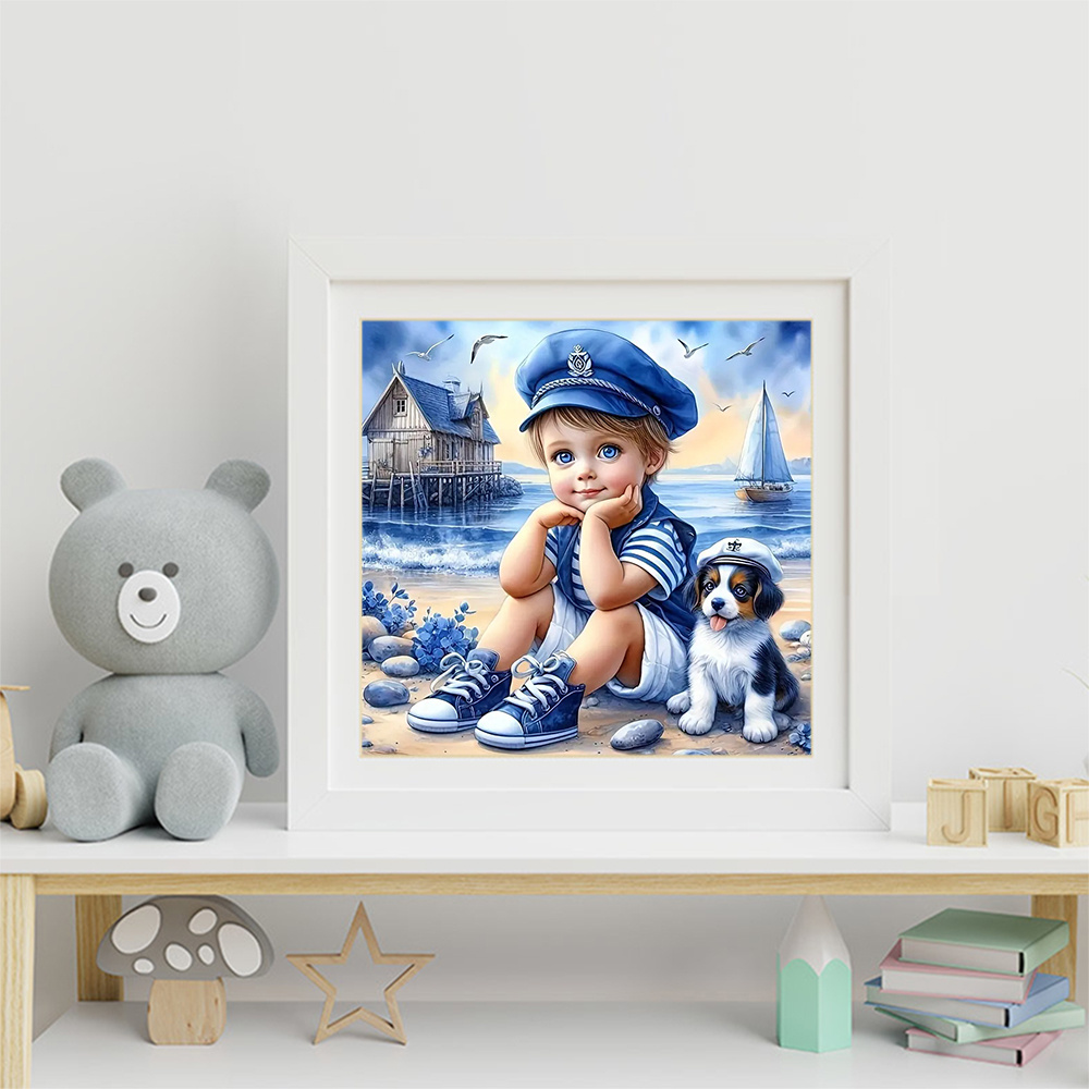 Momoart 전체 다이아몬드 페인팅 아이 소년 초상화 - Photo Mosaic Print 리뷰 및 가격