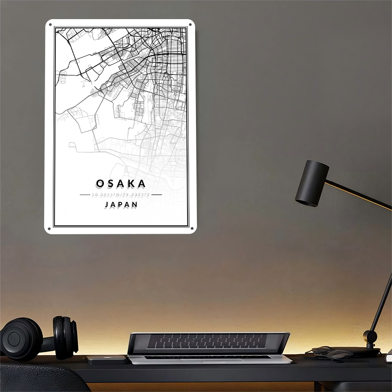 오사카 지도 3D 질감 인쇄 포스터 맞춤형 벽 예술 빈 - Custom Map Poster 리뷰 및 가격