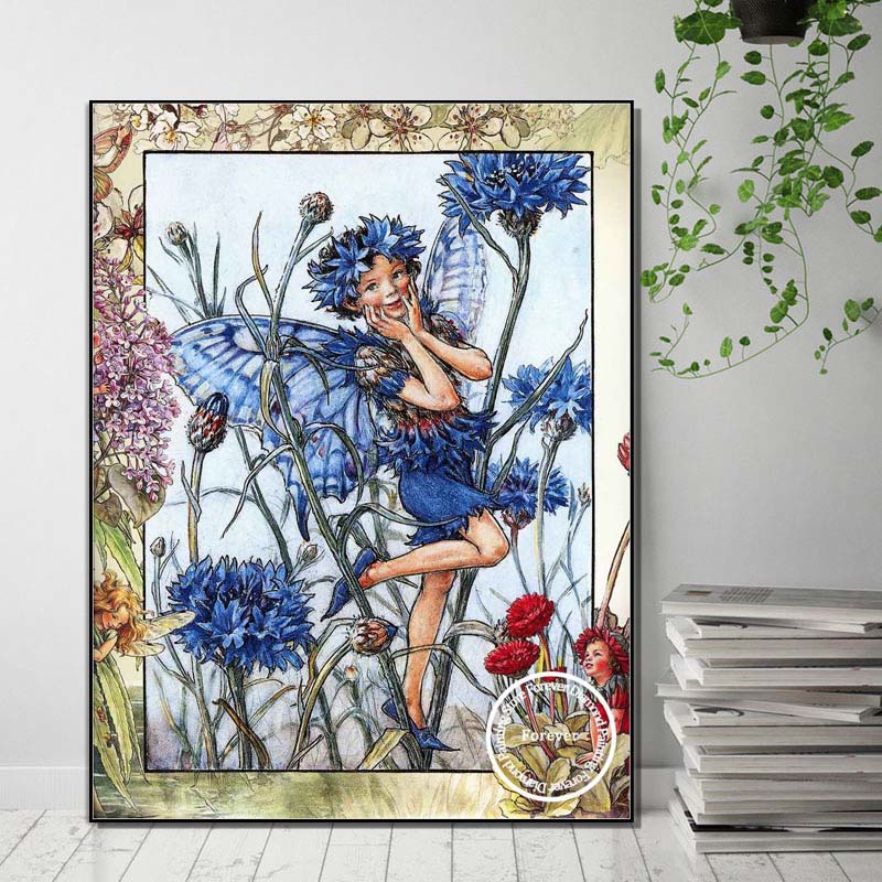 Cicely Mary Barker 삽화 꽃 소녀 나비  - Photo Mosaic Print 리뷰 및 가격