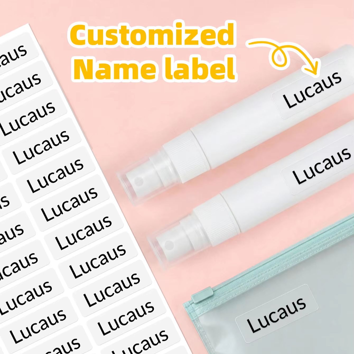 1-300개 맞춤형 개인 이름 스티커, 배낭, 노트북  - Personalized Name Box 리뷰 및 가격