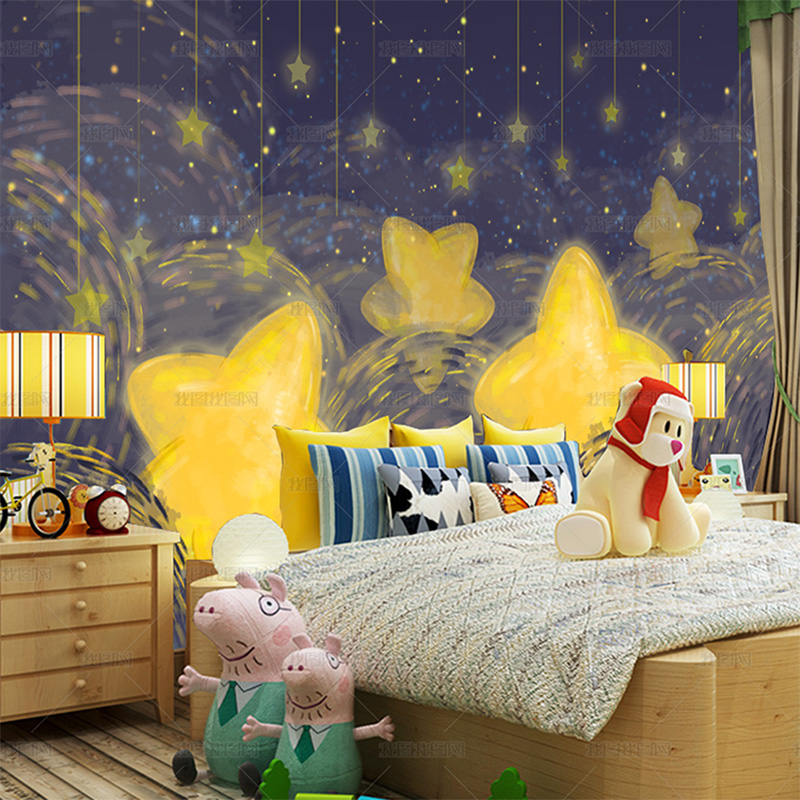 맞춤형 3D 핸드 페인팅 꿈 벽지 밤하늘 어린이 방 침 - Custom Night Sky 리뷰 및 가격