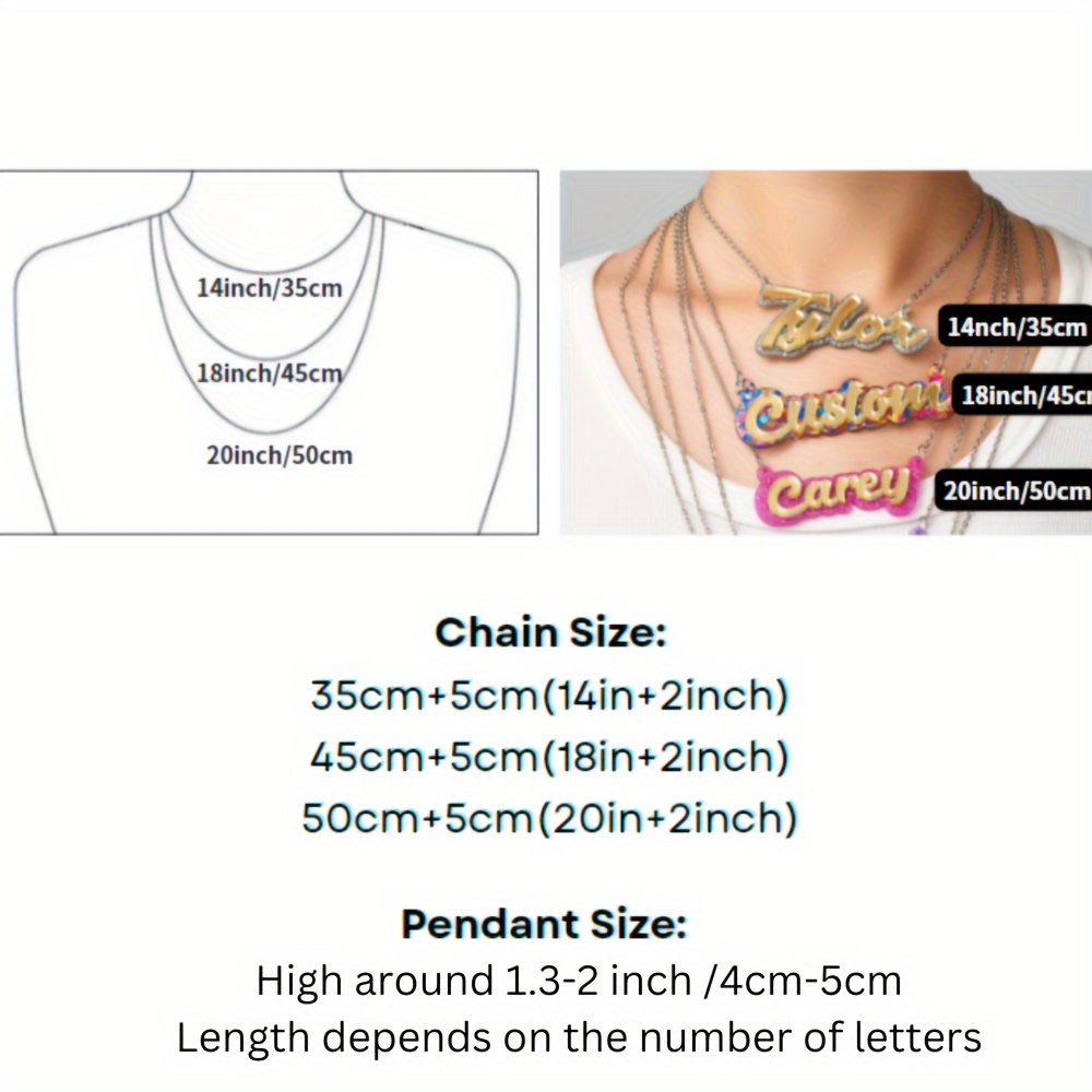 맞춤형 이중 아크릴 이름 목걸이, 이중 레이어 패셔너블 - Name Necklace Custom 리뷰 및 가격