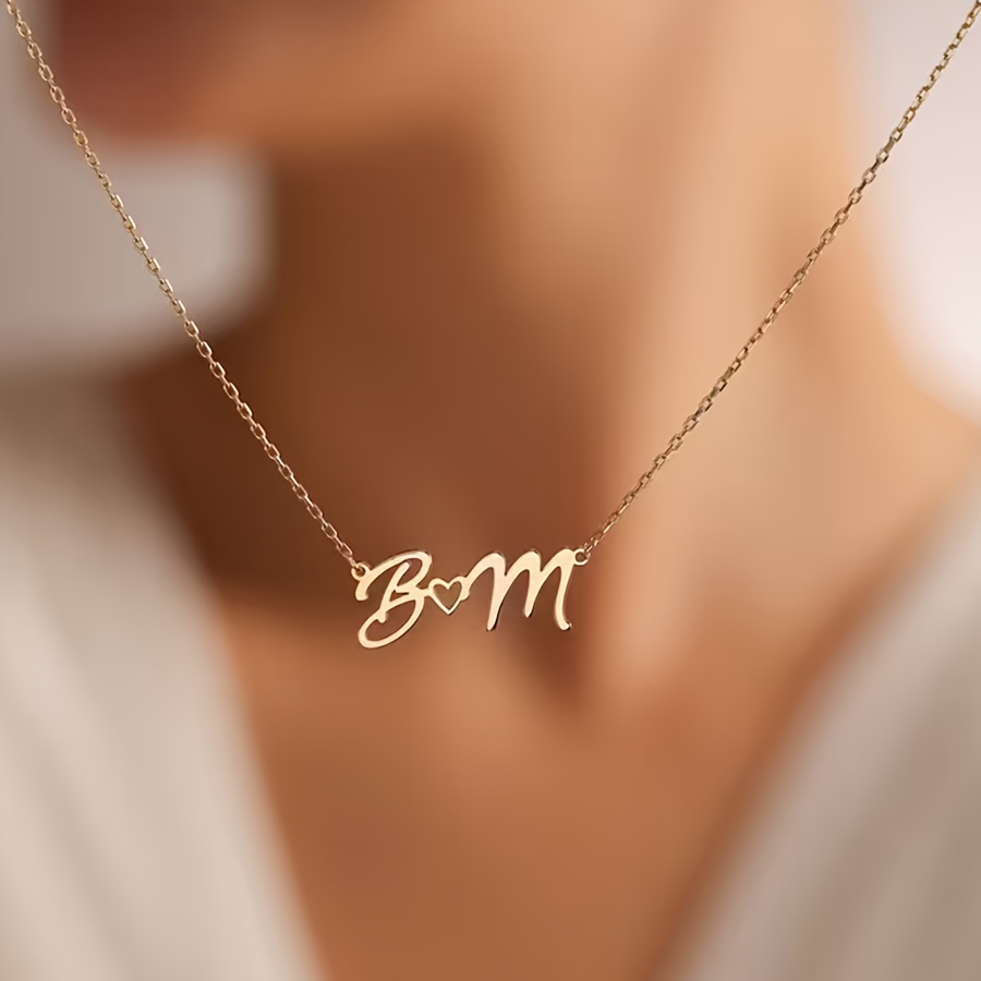 여성을위한 사용자 정의 이름 목걸이 방수 스테인레스 스 - Name Necklace Custom 리뷰 및 가격