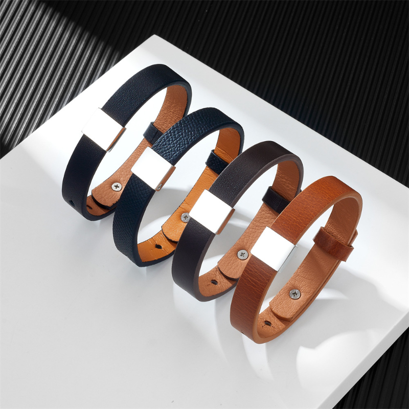 패션 스테인레스 스틸 정품 가죽 팔찌, 무료 조각, D - Coordinates Bracelet 리뷰 및 가격