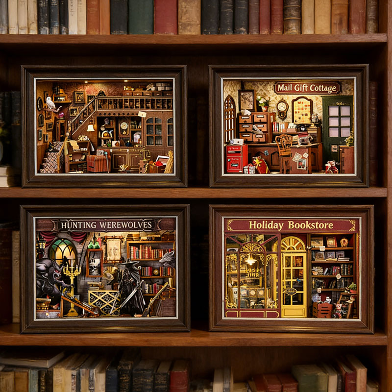DIY 3D 나무 책꽂이 키트 미니어처 인형의 집 LE - Engraved Wood Frame 리뷰 및 가격
