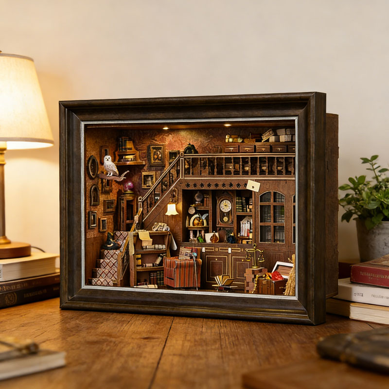 DIY 3D 나무 책꽂이 키트 미니어처 인형의 집 LE - Engraved Wood Frame 리뷰 및 가격