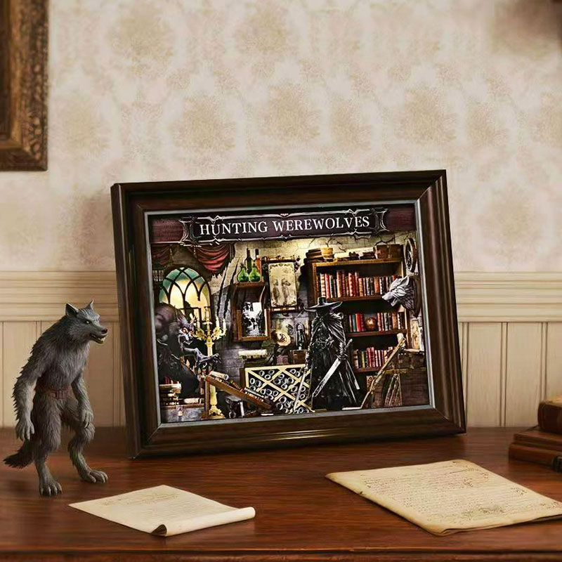 DIY 3D 나무 책꽂이 키트 미니어처 인형의 집 LE - Engraved Wood Frame 리뷰 및 가격