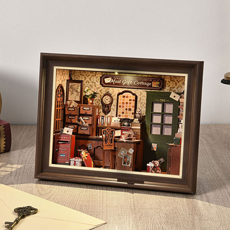DIY 3D 나무 책꽂이 키트 미니어처 인형의 집 LE - Engraved Wood Frame 리뷰 및 가격