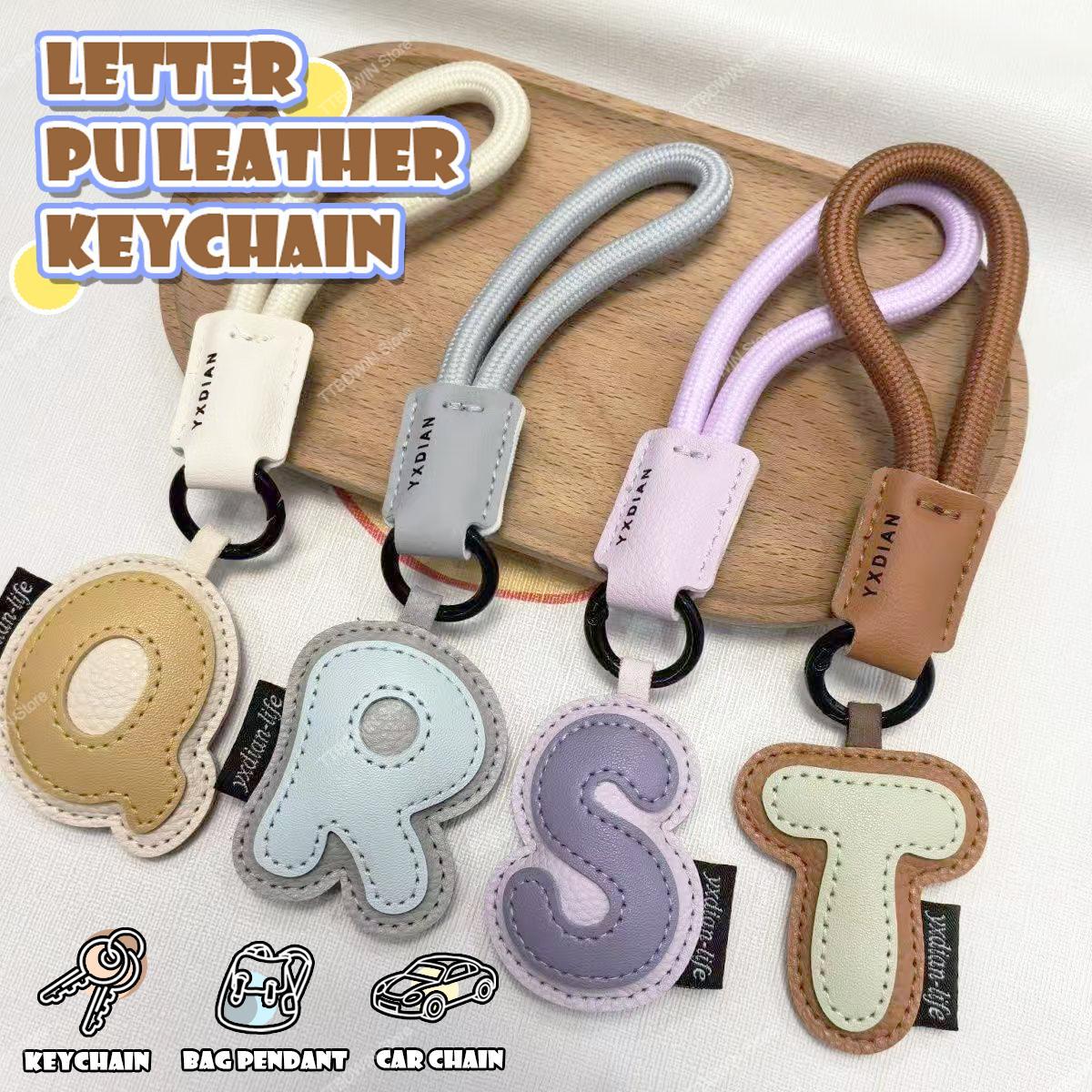 26 알파벳 PU 가죽 키체인 패션 한국 카와이 자동차 - Monogram Keychain Leather 리뷰 및 가격