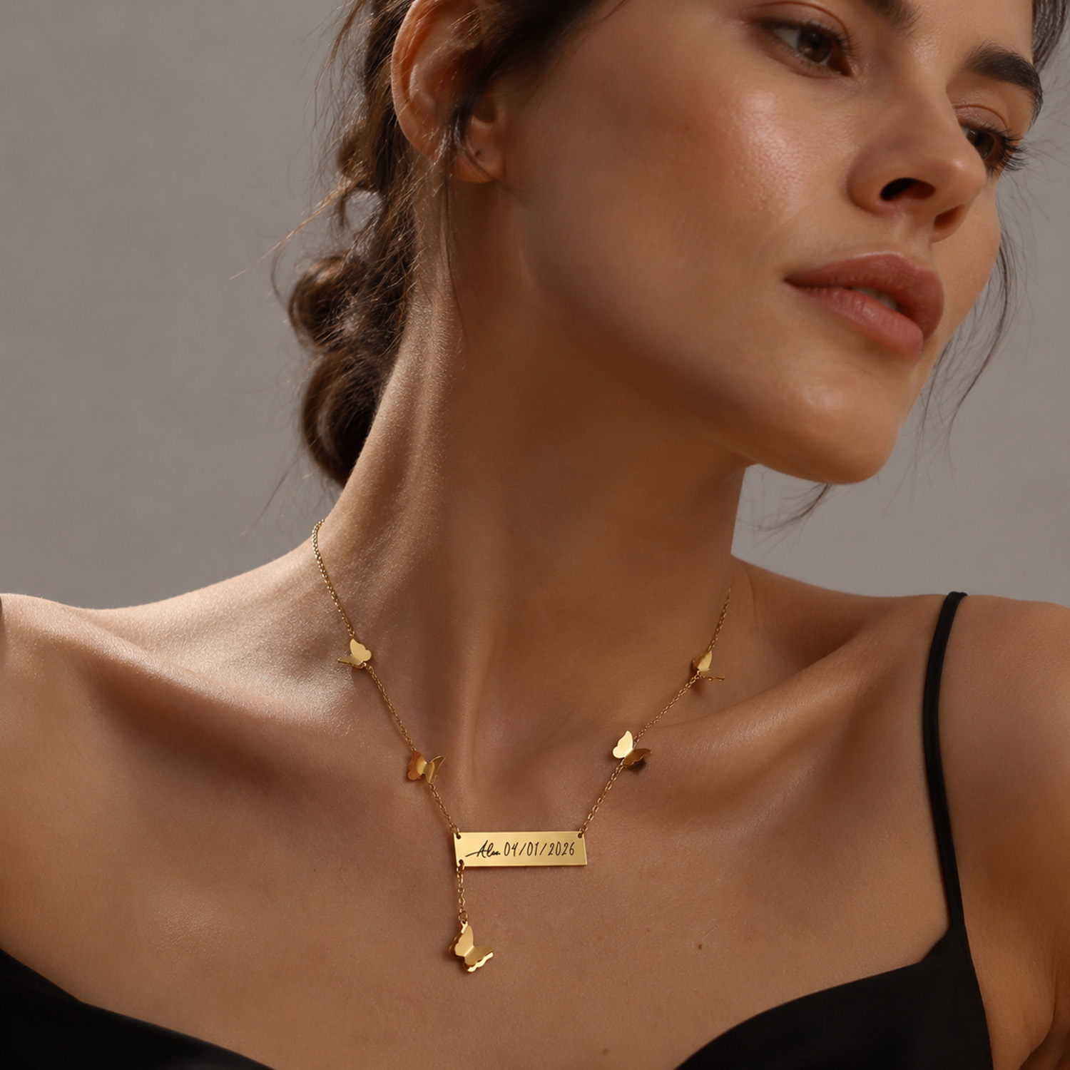 개인 맞춤형 나비 모양 이름 목걸이, 손글씨 날짜 각인 - Handwriting Necklace Bar 리뷰 및 가격