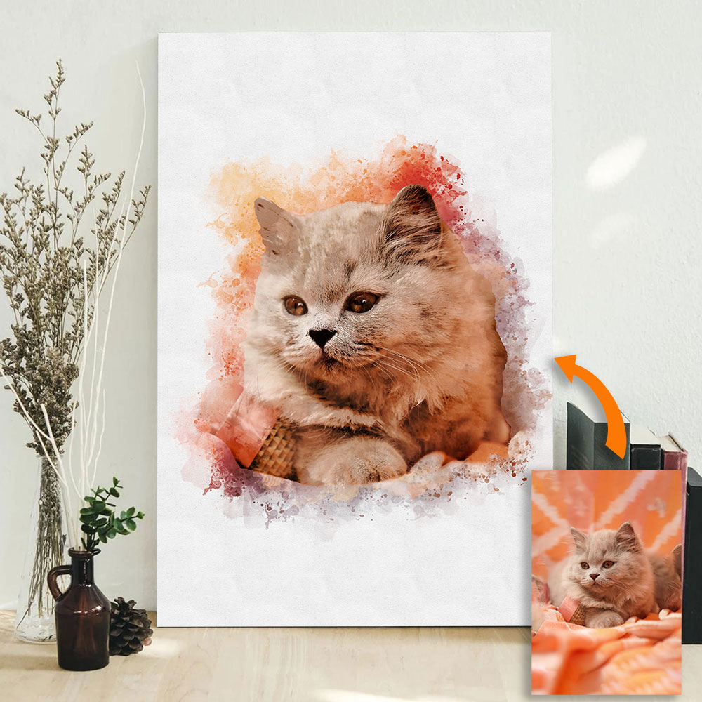 사진으로 만든 맞춤 애완동물 초상화 - 개인 맞춤 고양 - Pet Portrait Custom 리뷰 및 가격