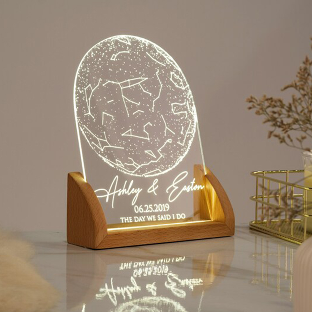 날짜별 맞춤형 별자리 LED 무드등, 커플 약혼 기념일 - Custom Star Map 리뷰 및 가격
