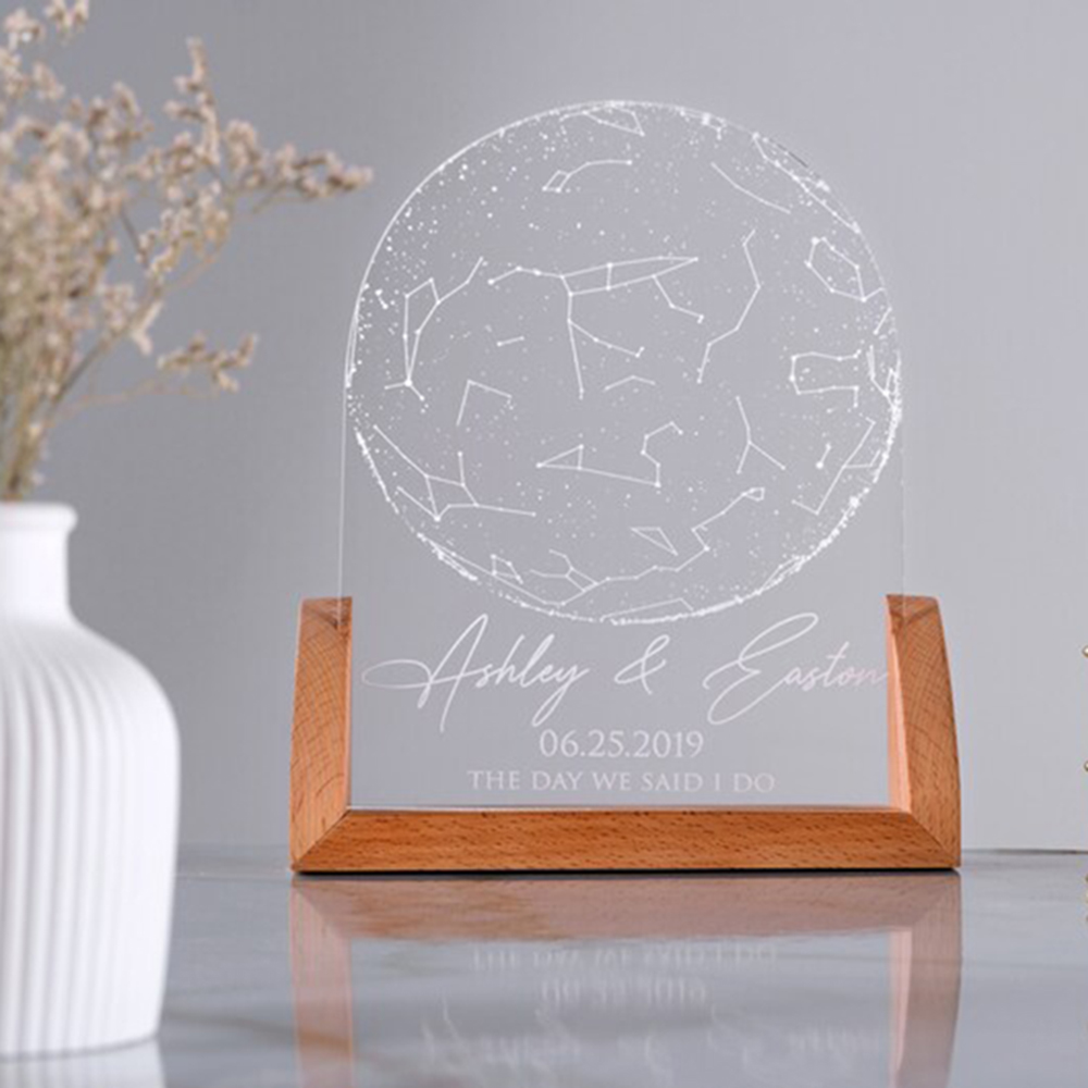 날짜별 맞춤형 별자리 LED 무드등, 커플 약혼 기념일 - Custom Star Map 리뷰 및 가격