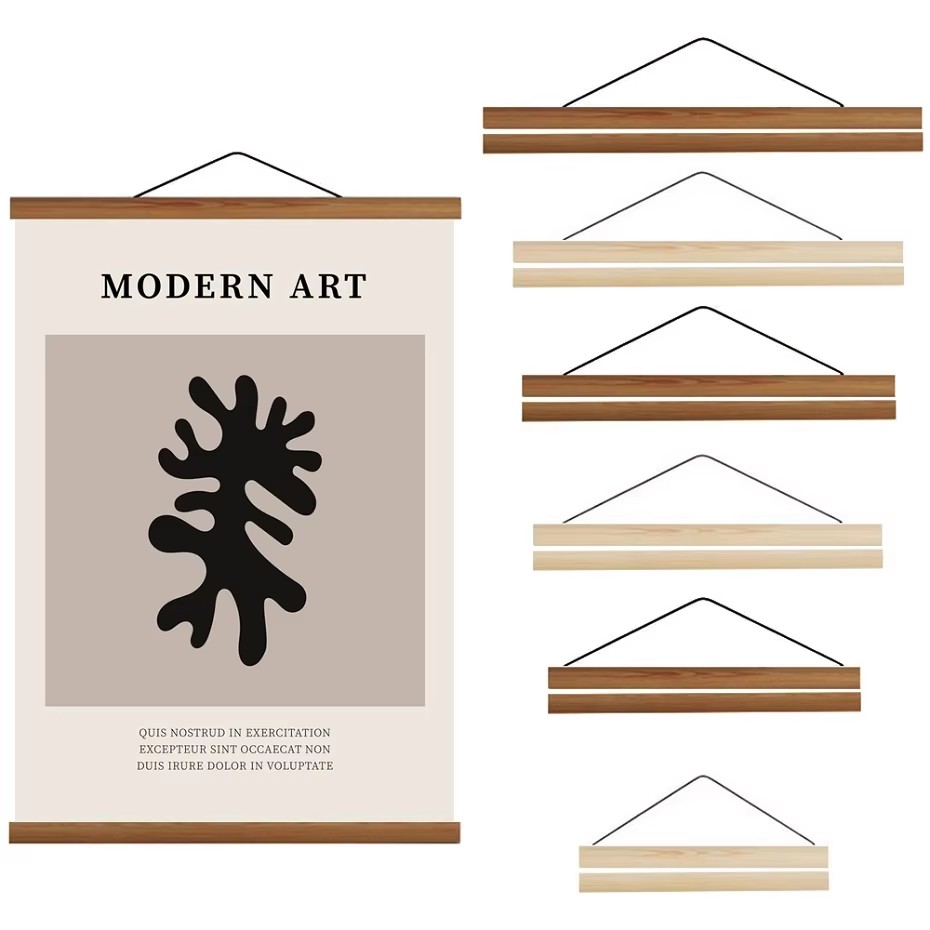 7가지 색상 30 40 50cm 자석 포스터 걸이 티크 - Engraved Wood Frame 리뷰 및 가격
