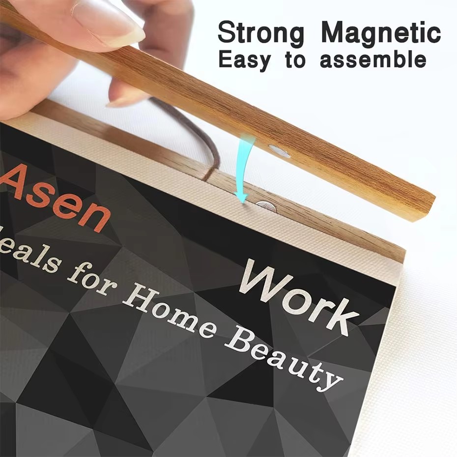 7가지 색상 30 40 50cm 자석 포스터 걸이 티크 - Engraved Wood Frame 리뷰 및 가격
