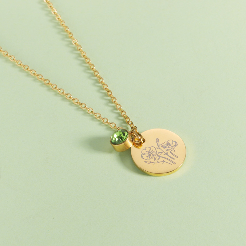 여성을 위한 크리스탈 탄생석 목걸이, 출생달 꽃 펜던트 - Birth Flower Necklace 리뷰 및 가격
