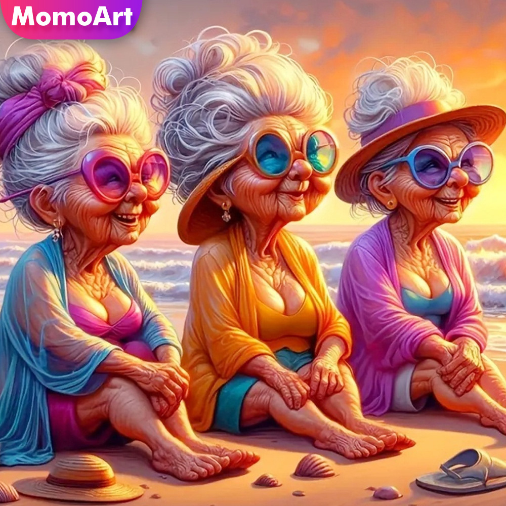Momoart 다이아몬드 페인팅 자수 키트, 노인 여성 - Photo Mosaic Print 리뷰 및 가격
