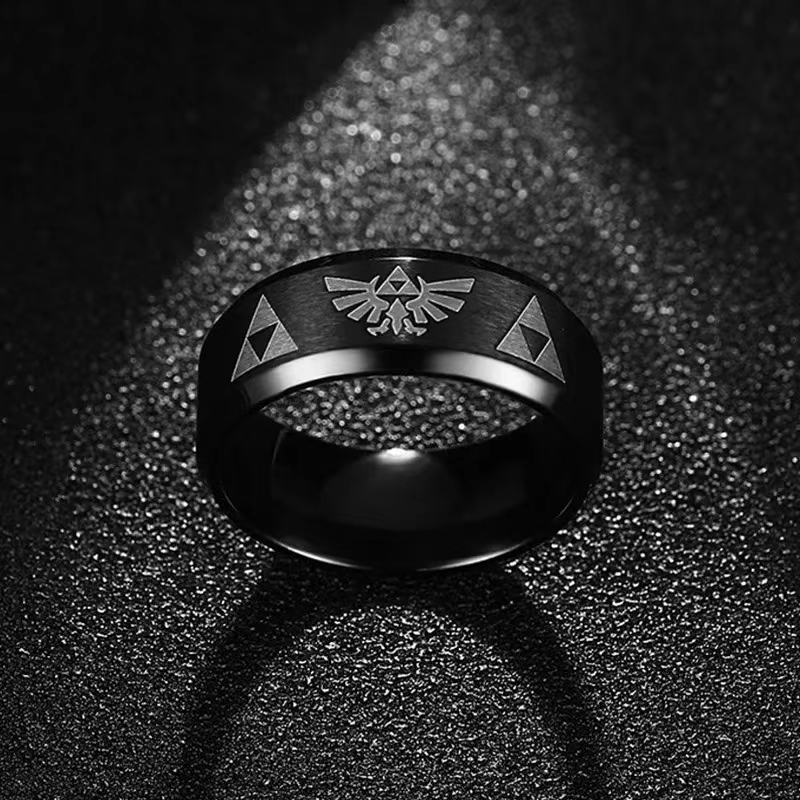 패션 애니메이션 Triforce 삼각형 밴드 반지 31 - Initial Ring Custom 리뷰 및 가격
