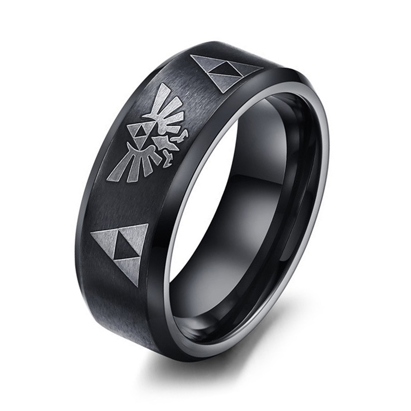 패션 애니메이션 Triforce 삼각형 밴드 반지 31 - Initial Ring Custom 리뷰 및 가격