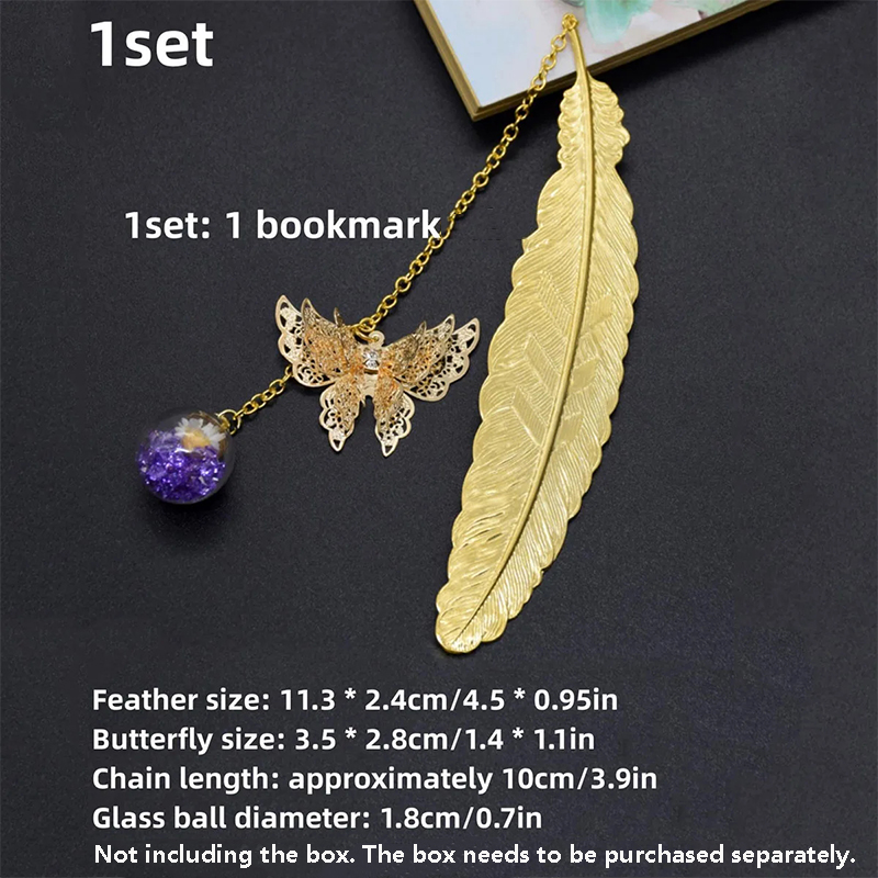 1개 중국 스타일 금속 깃털 책갈피 창의적인 불멸의 건 - Dried Flower Bookmark 리뷰 및 가격