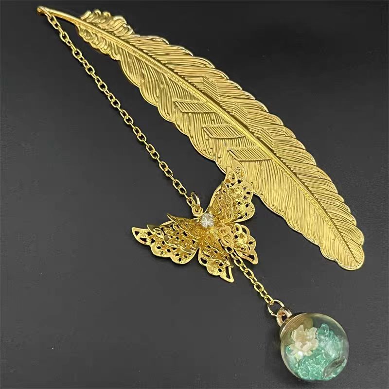 1개 중국 스타일 금속 깃털 책갈피 창의적인 불멸의 건 - Dried Flower Bookmark 리뷰 및 가격