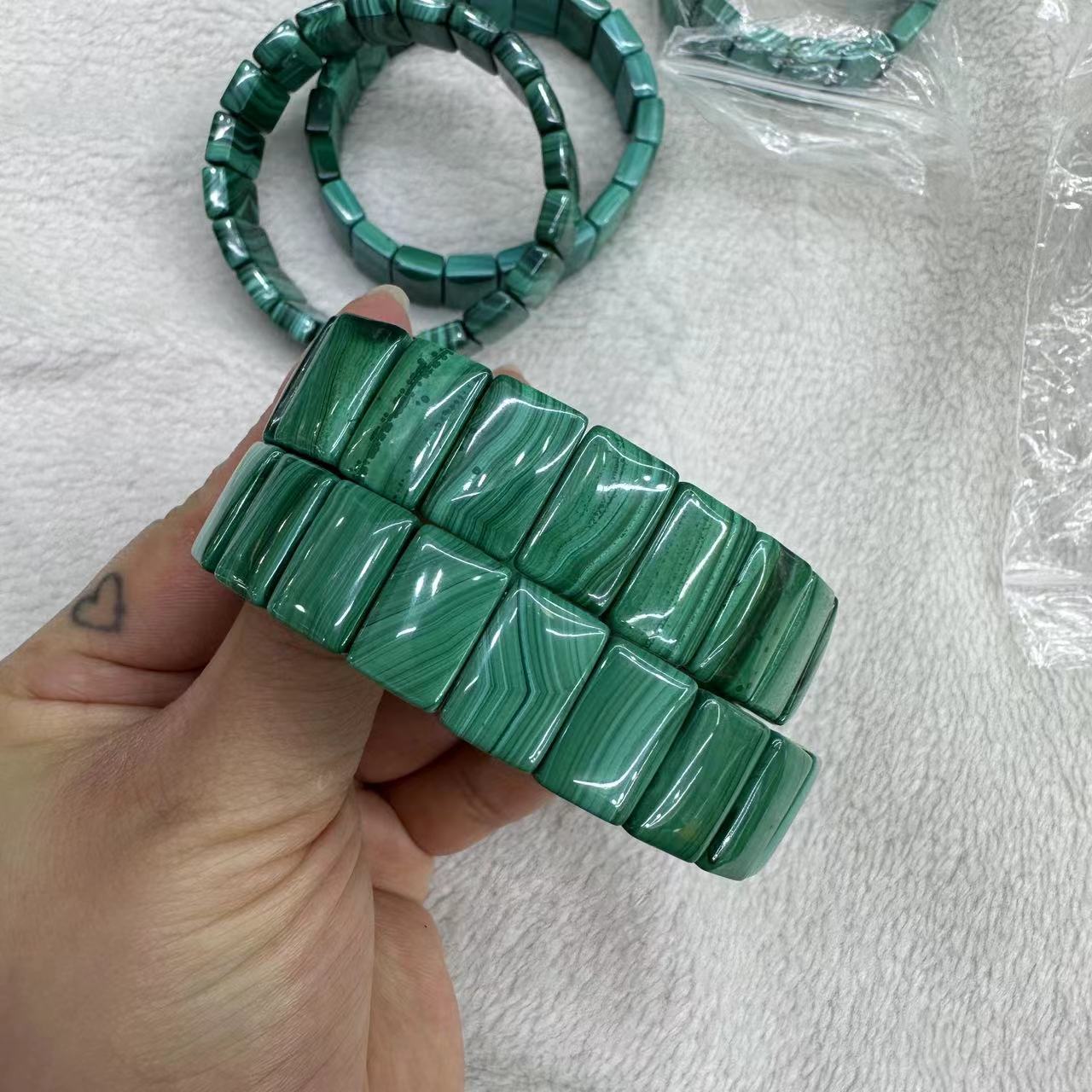 천연 녹색 말라카이트 크리소콜라 팔찌, 남성 힐링 스톤 - Coordinates Bracelet 리뷰 및 가격