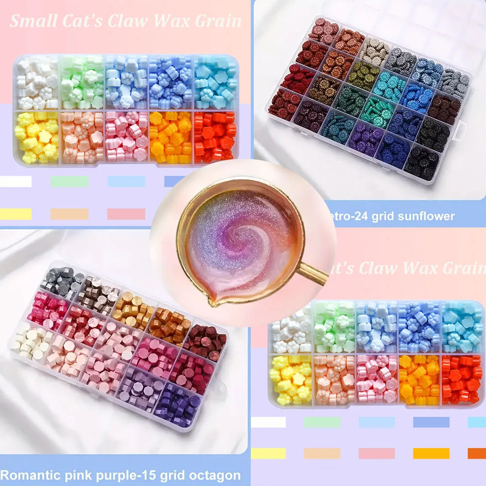 600개 박스형 실링 왁스 비즈, 24칸 팔각형 해바라 - Wax Seal Letter Kit 리뷰 및 가격