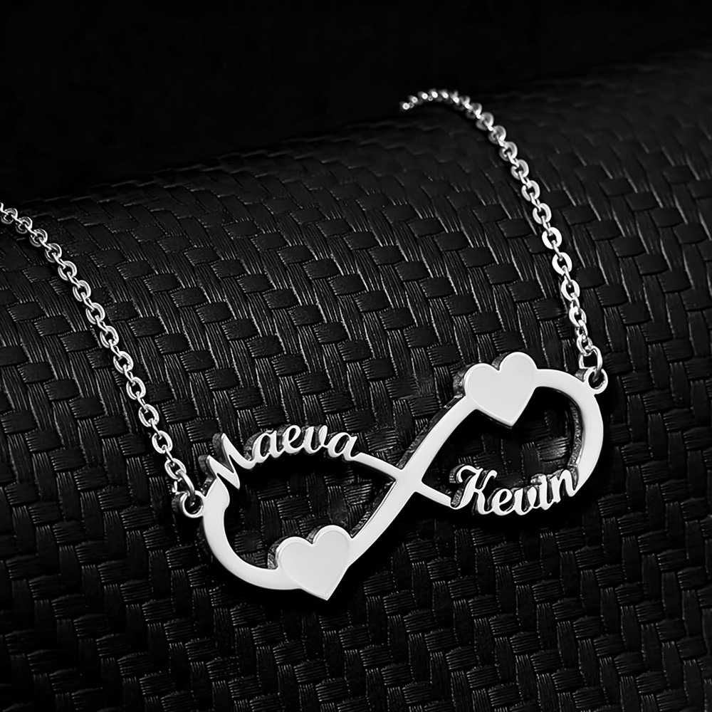 맞춤 이름 목걸이 인피니티 하트 펜던트 스테인리스 스틸 - Name Necklace Custom 리뷰 및 가격