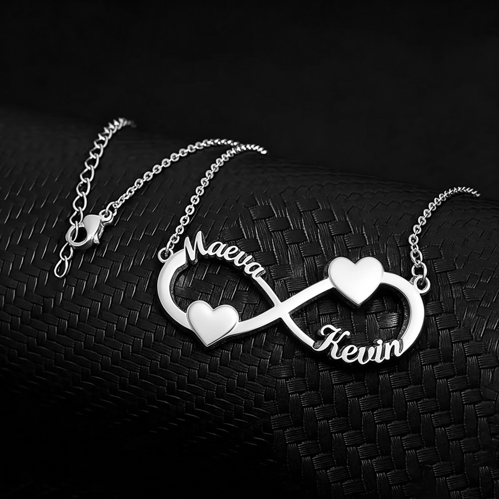 맞춤 이름 목걸이 인피니티 하트 펜던트 스테인리스 스틸 - Name Necklace Custom 리뷰 및 가격