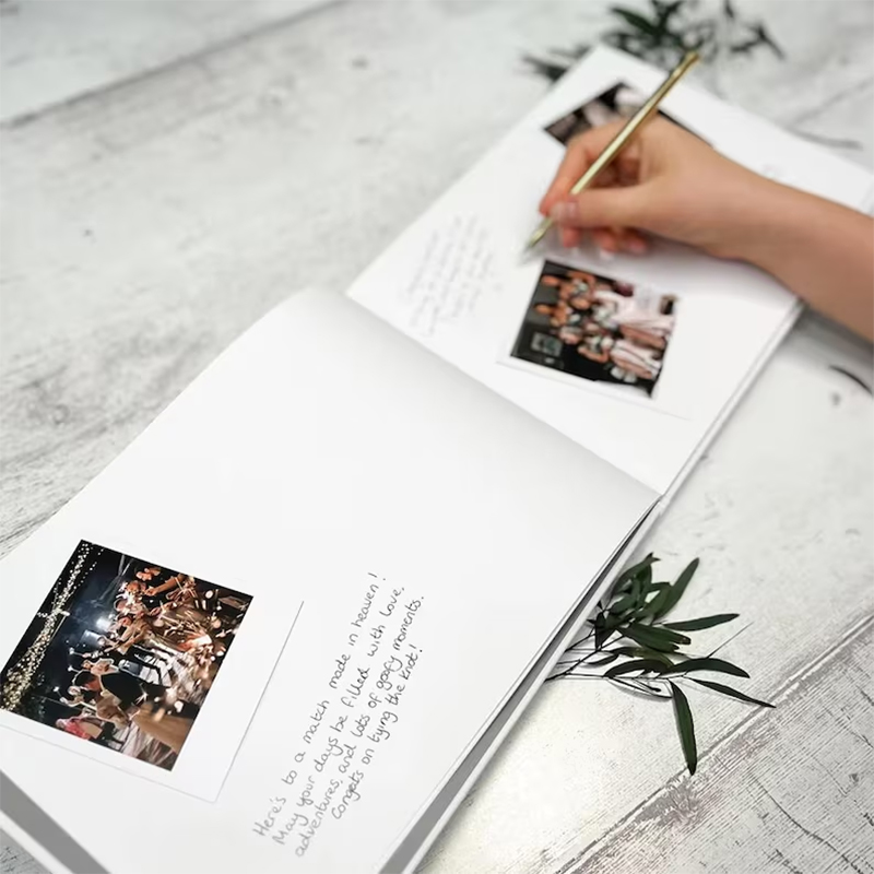 결혼 선물을위한 맞춤형 방명록 흰색 고귀한 메시지 사진 - Custom Photo Book 리뷰 및 가격