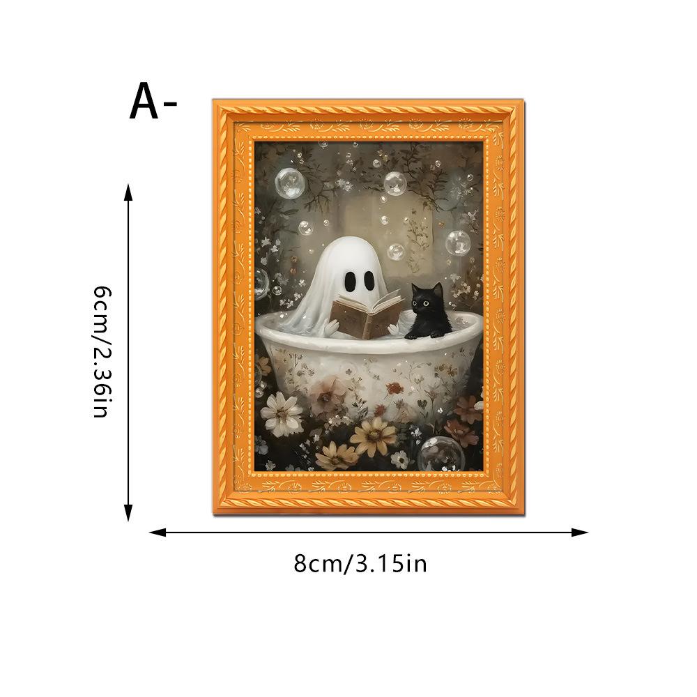 크리 에이 티브 3d 할로윈 냉장고 자석 나무 귀여운  - Engraved Wood Frame 리뷰 및 가격