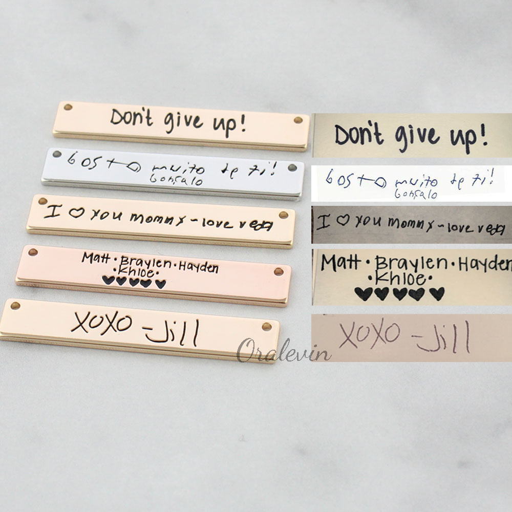 개인 맞춤 실제 필기 이름 목걸이, 드로잉 서명 목걸이 - Handwriting Necklace Bar 리뷰 및 가격