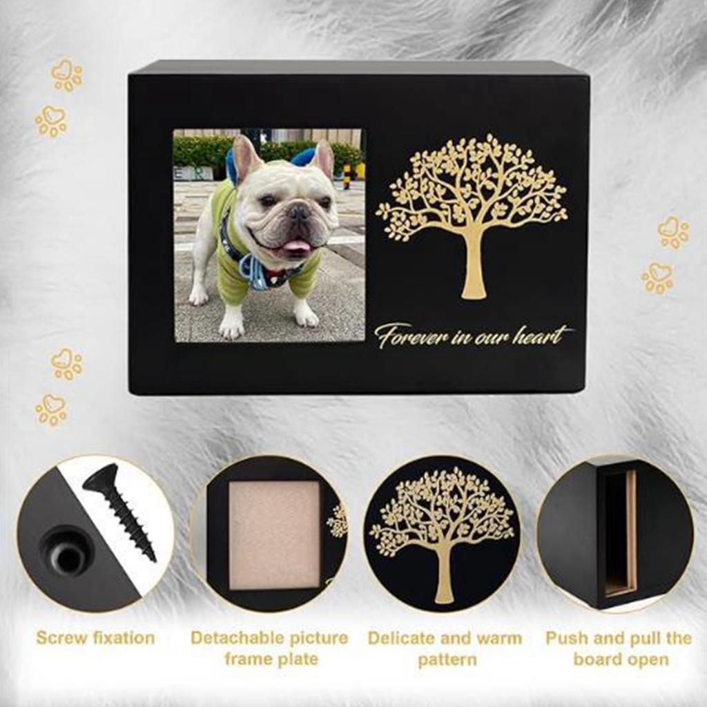 사진 액자가 있는 개 장례 화장 항아리, 나무 고양이  - Engraved Wood Frame 리뷰 및 가격