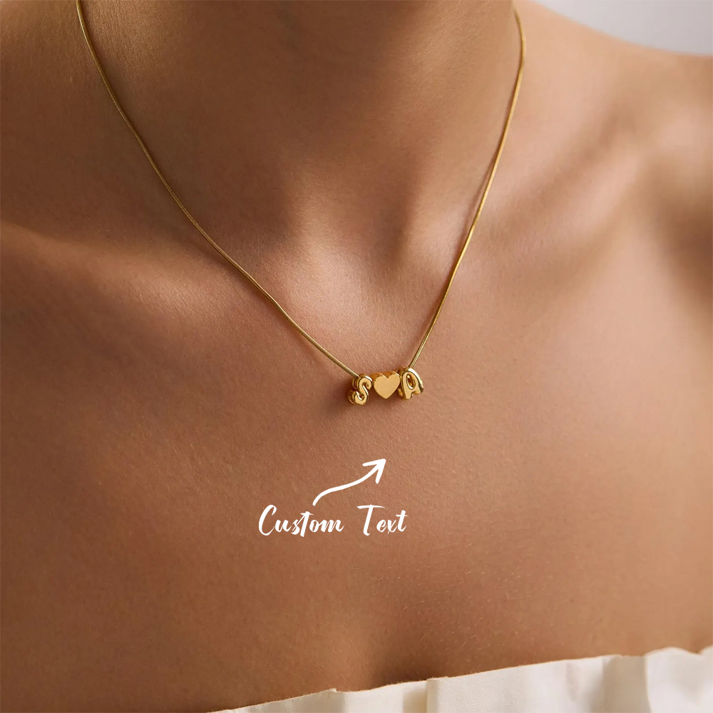 맞춤형 이니셜 이름 3D 버블 하트 목걸이 스테인리스  - Name Necklace Custom 리뷰 및 가격